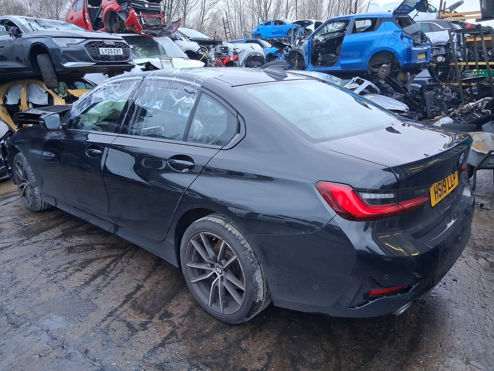 2019 BMW 3 SERIES SALOON G20 NSR PASSENGER SIDE REAR QUARTER PANEL BLACK MET 475