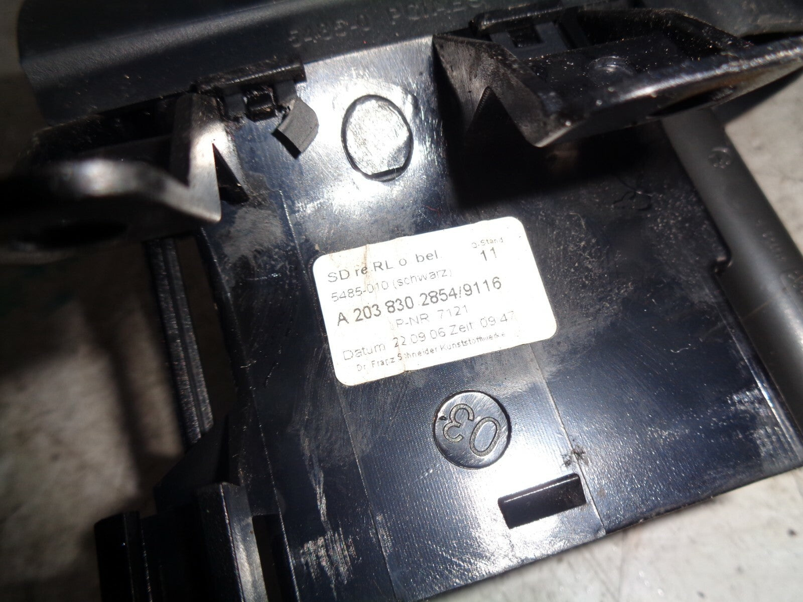 MERCEDES BENZ C-CLASS CL203 COUPE 2006 OS DRIVER SIDE AIR VENT A2038302854