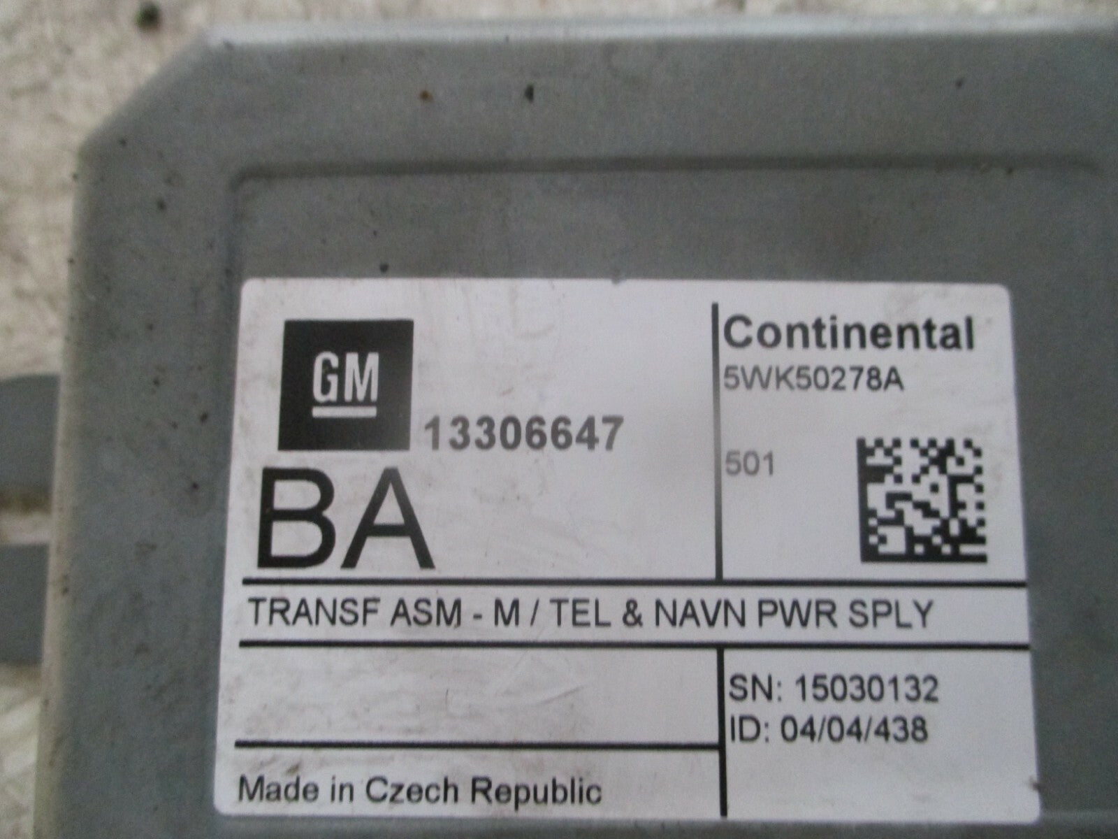 VAUXHALL ASTRA J 2013 PHONE NAVIGATION POWER SUPPLY MODULE 13306647