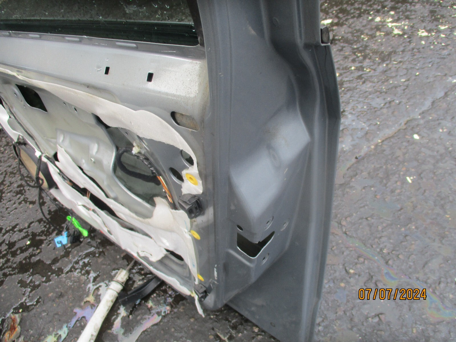 2010 FIAT GRANDE PUNTO EVO 5 DOOR HATCHBACK OSF DRIVER FRONT BARE DOOR GREY
