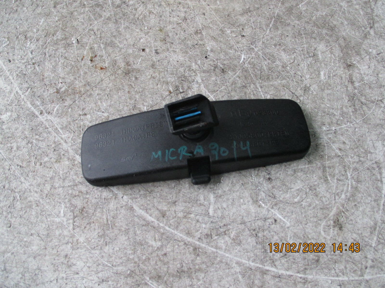 NISSAN MICRA 2014 MK4 INTERIOR REAR VIEW MIRROR