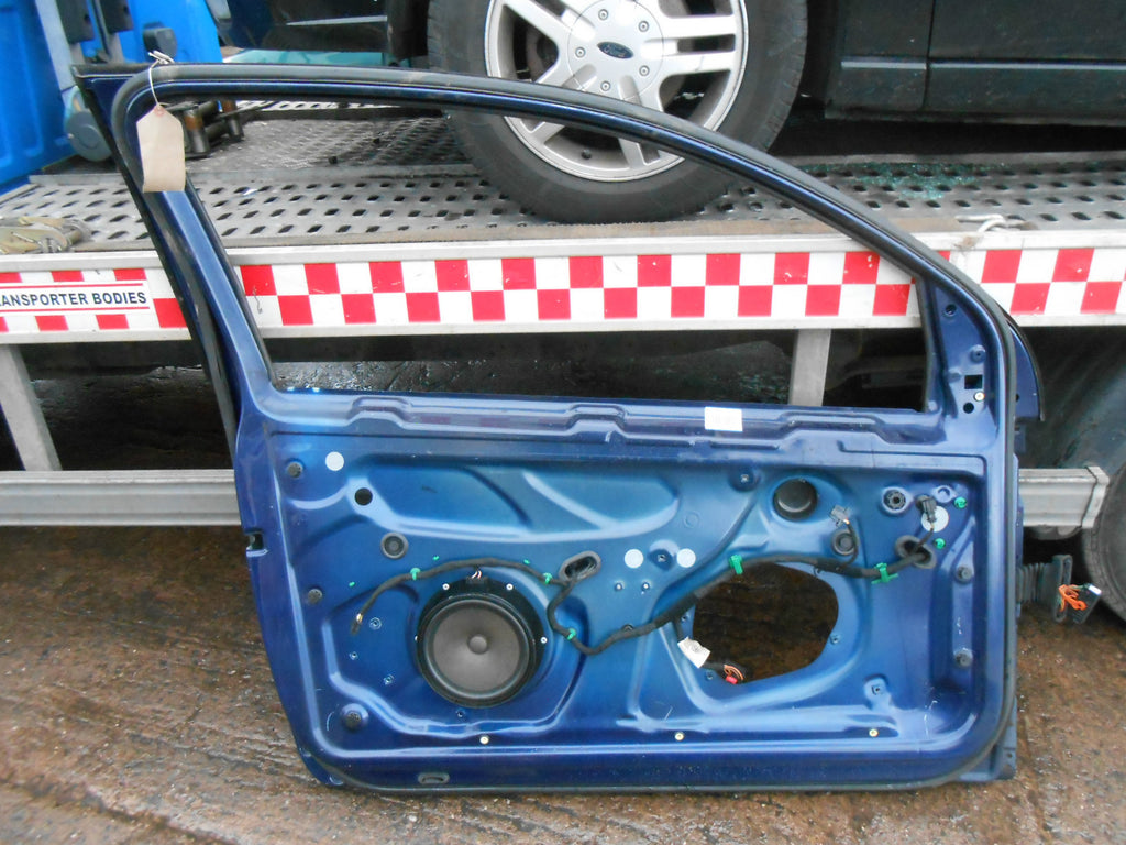 VOLKSWAGEN VW GOLF MK5 2004 3 DOOR NS PASSENGER SIDE DOOR SHELL BARE BLUE