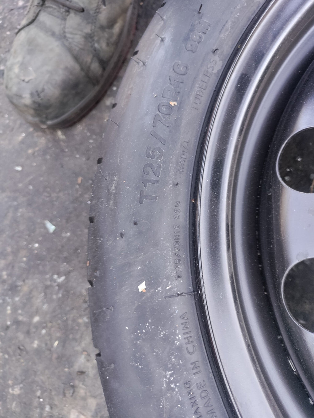 2015 VOLKSWAGEN GOLF MK7 SPACESAVER WHEEL WITH TYRE T125/70R16