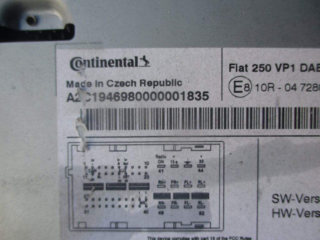 CITROEN RELAY 2020 RADIO CD PLAYER HEAD UNIT 07357124040