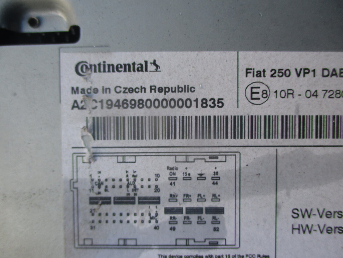 CITROEN RELAY 2020 RADIO CD PLAYER HEAD UNIT 07357124040