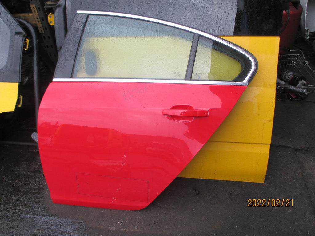 VAUXHALL INSIGNIA A 2014 NSR PASSENGER SIDE REAR DOOR COMPLETE RED