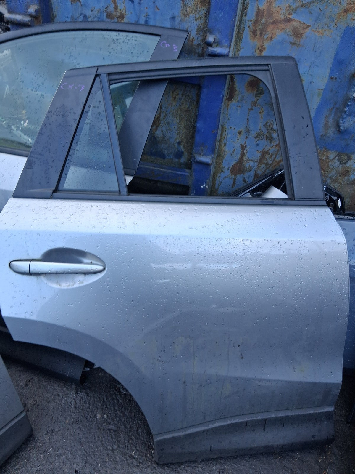 2013 MAZDA CX 5 MK1 OSR DRIVER SIDE REAR RIGHT BARE DOOR LIQUID SILVER P38