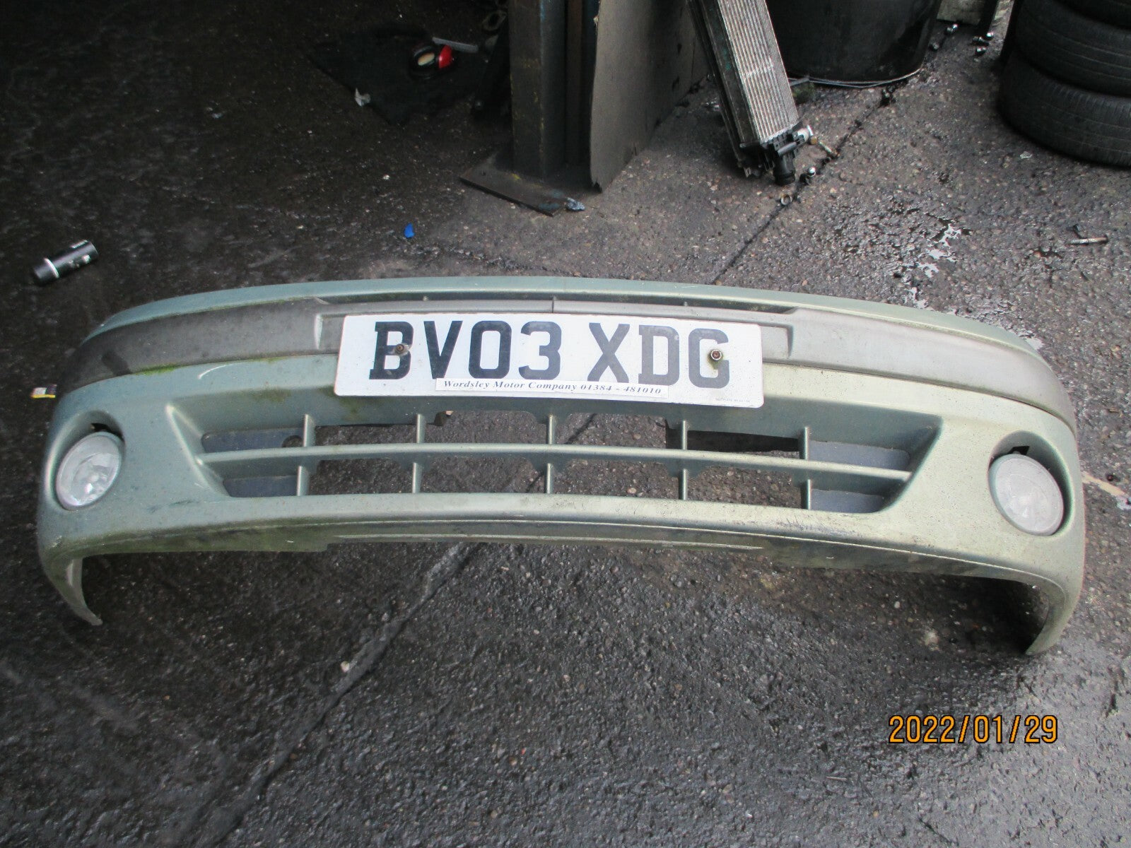 RENAULT MEGANE SCENIC 2003 FRONT COMPLETE BUMPER BEIGE
