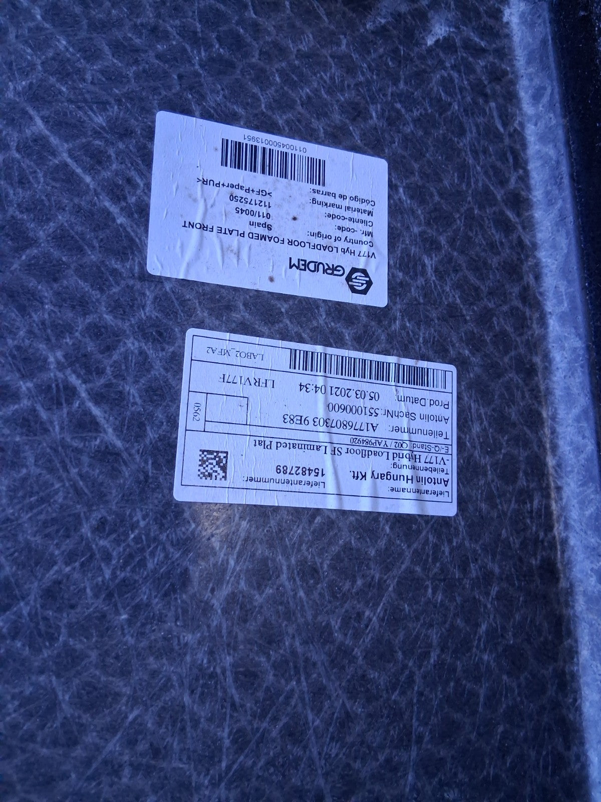 2021 MERCEDES A CLASS V177 REAR BOOT FLOOR LINER CARPET MAT A1776807303