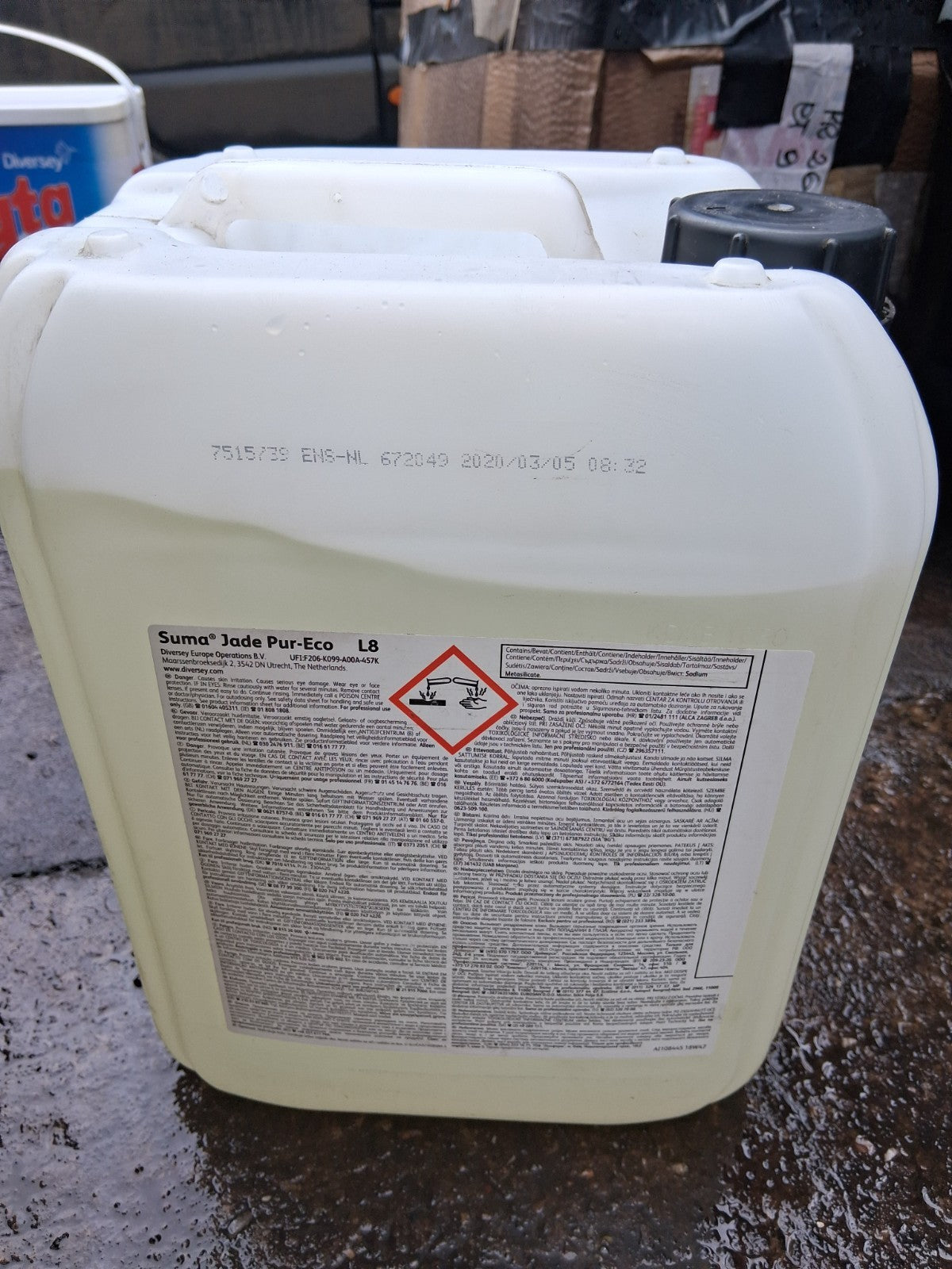 DIVERSEY SUMA JADE PUR-ECO L8  ENVIRONMENTAL FRIENDLY DISHWASHER CLEANER 10L