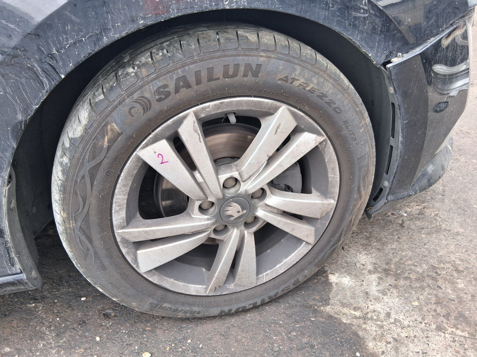 2020 SKODA FABIA MK3 NJ 15 INCH ALLOY WHEEL WITH TYRE 185/60R15