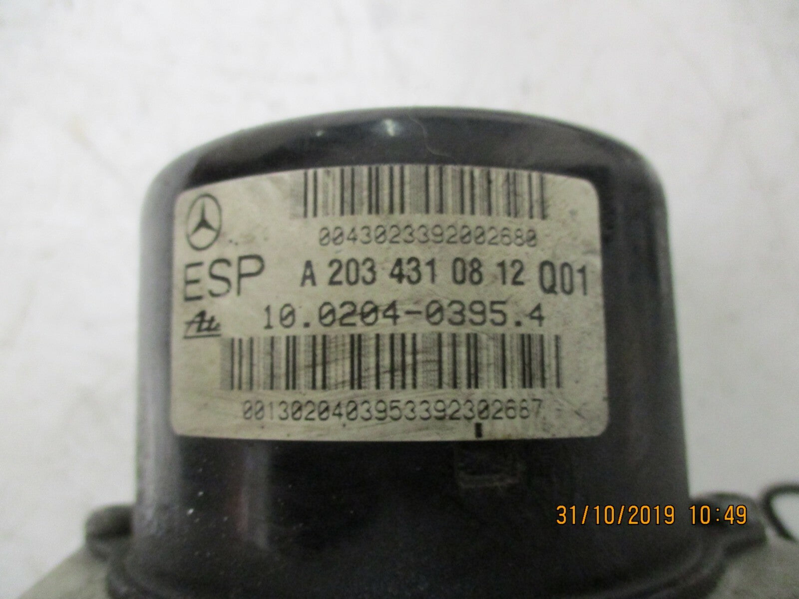 MERCEDES C CLASS W203 ABS BRAKE PUMP AND CONTROL MODULE A2034310812