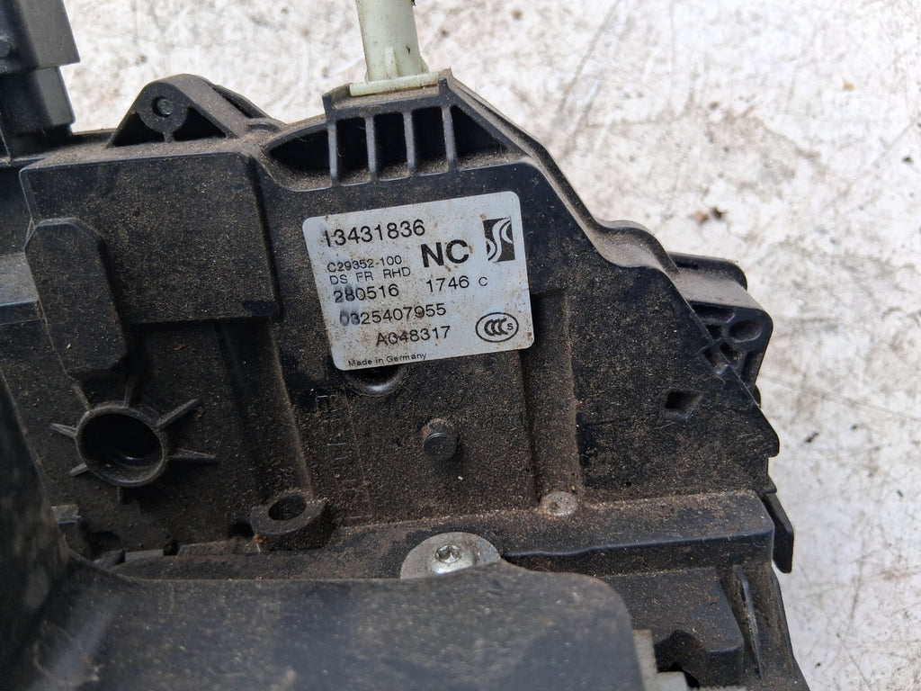 2016 VAUXHALL CORSA E OSF DRIVER SIDE FRONT DOOR LOCK MECHANISM 13431836