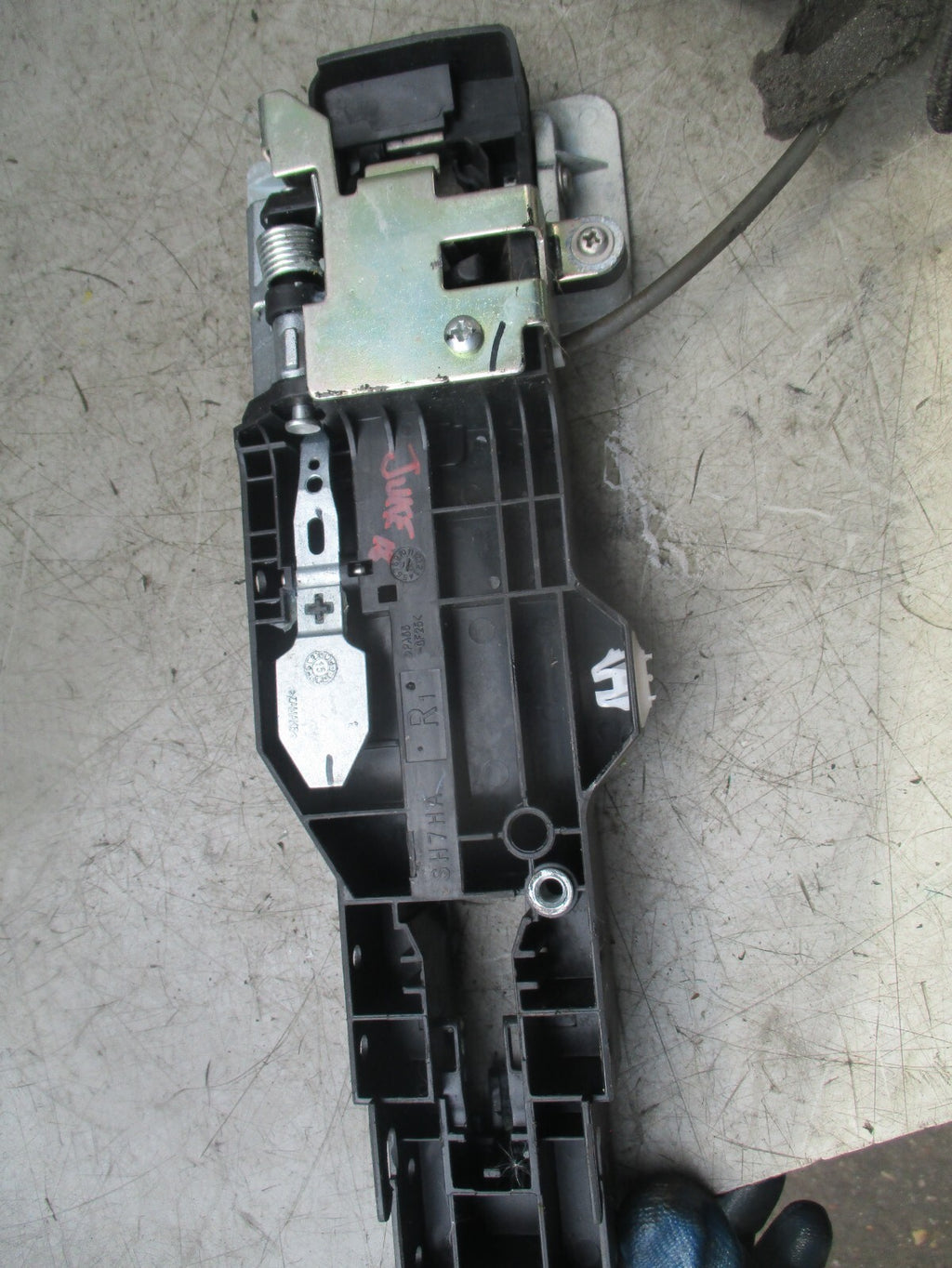 NISSAN JUKE F16 2016 OSR REAR DRIVING SIDE INTERIOR DOOR HANDLE WITH LOCK MECH