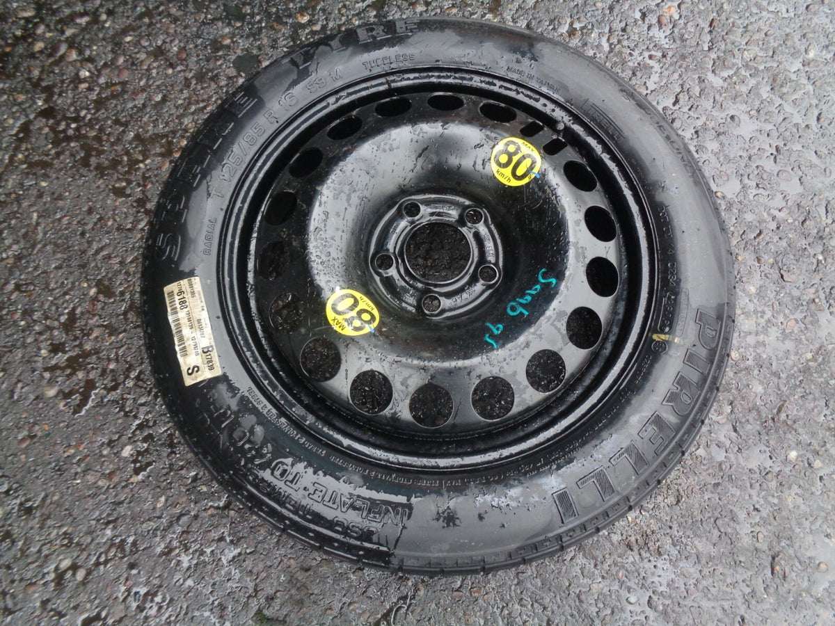 SAAB 9-3 9 3  16 INCH 5 STUDS EMERGENCY SPACE SAVER STEEL WHEEL TYRE 125/85R16