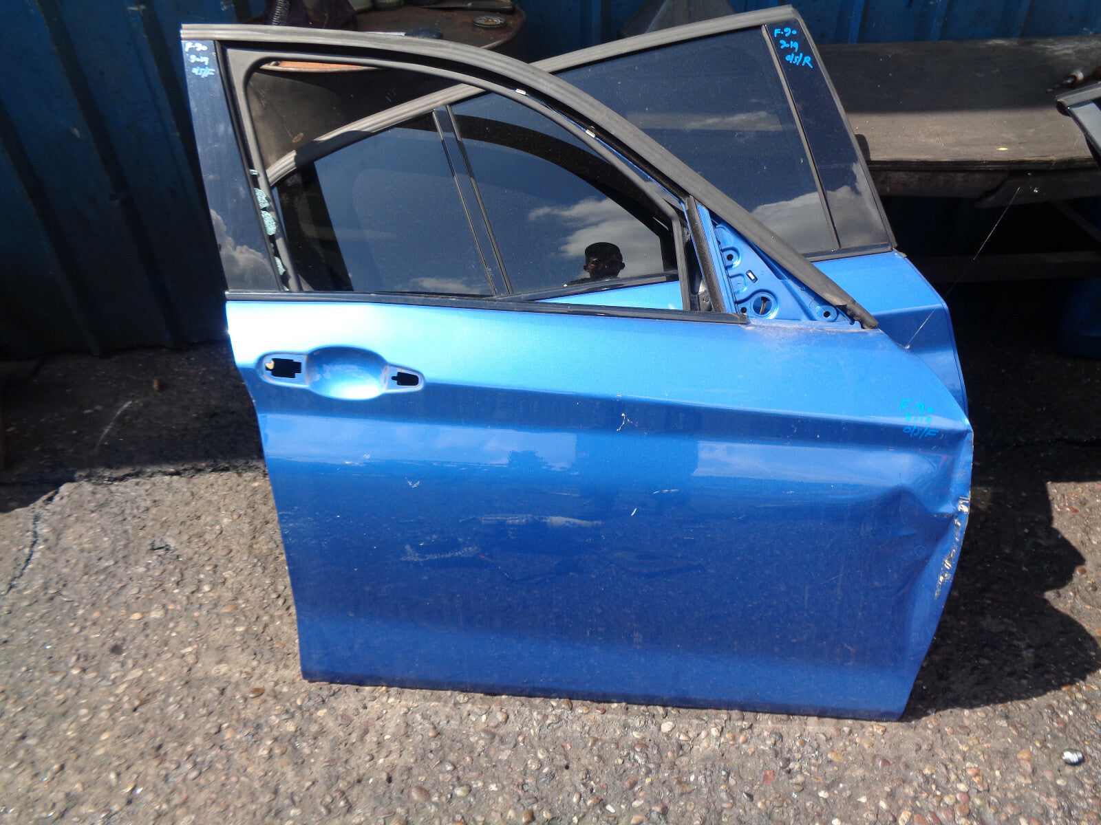 BMW 1 SERIES F20 2019 LCI FACELIFT OSF DRIVER SIDE FRONT BARE DOOR BLUE