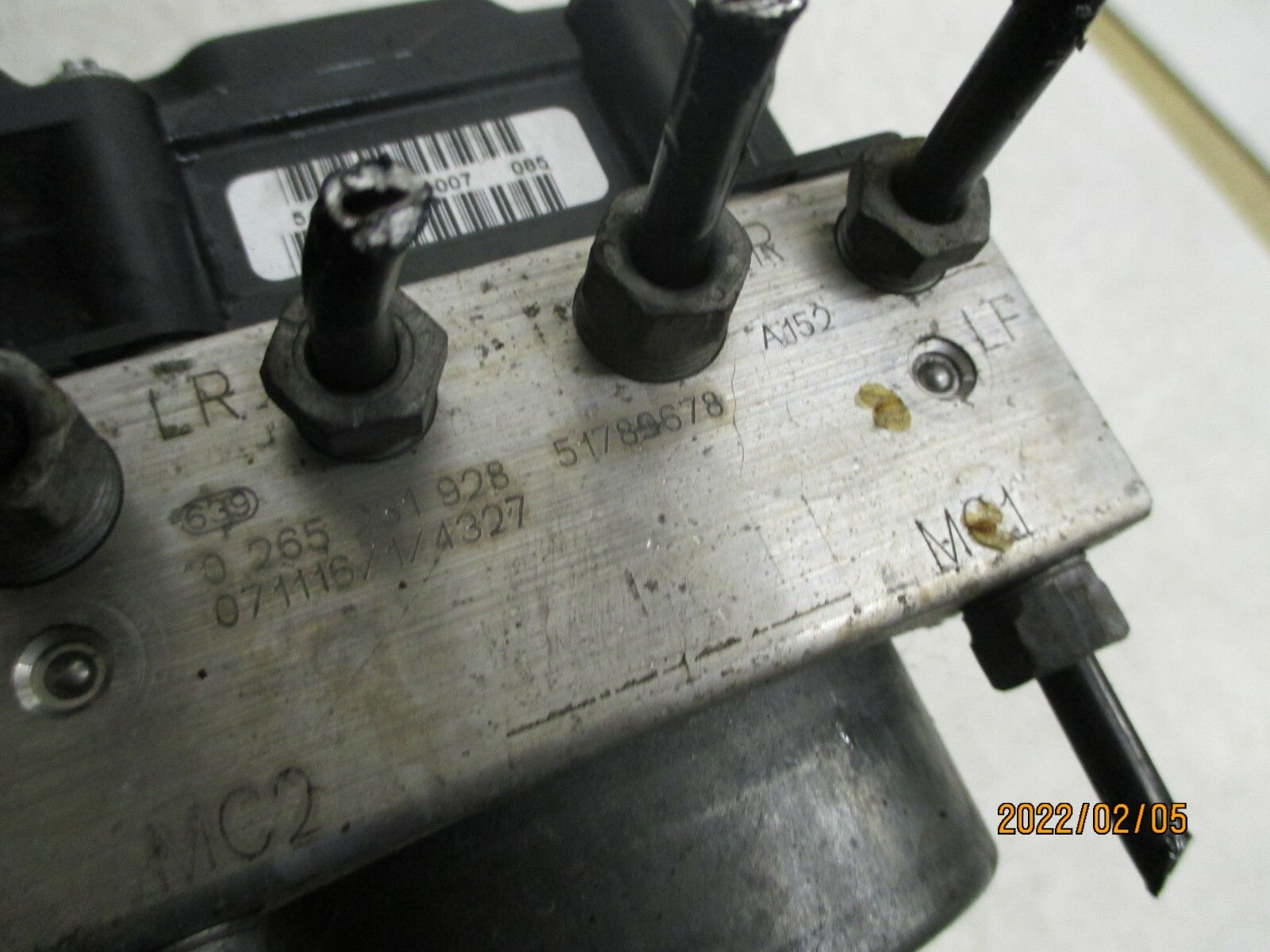 FIAT BRAVO 2007 1.4 PETROL ABS PUMP MODULATOR 51789678