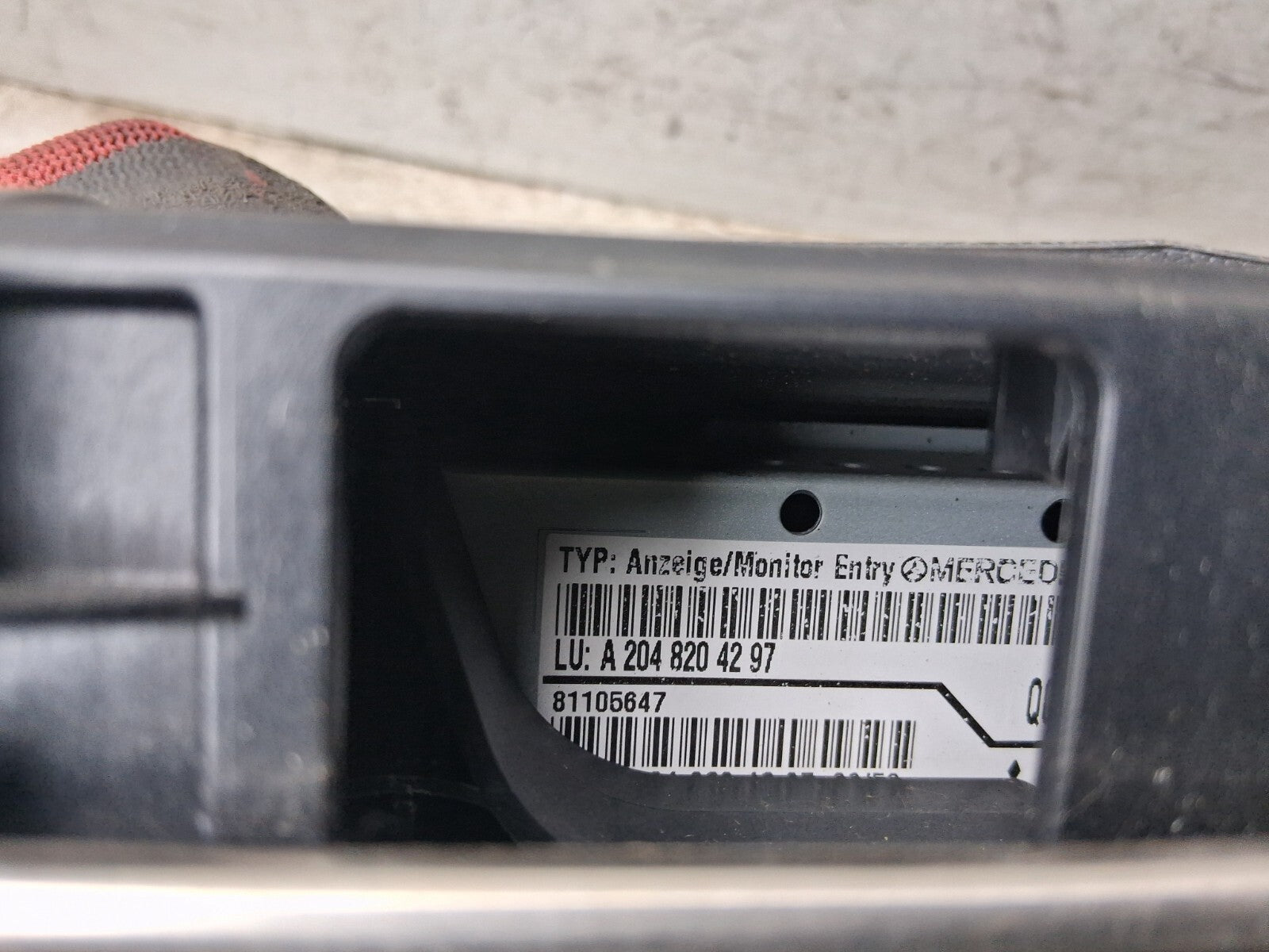 2008 MERCEDES C CLASS W204 MULTIMEDIA DISPLAY SCREEN UNIT HEAD A2048204297