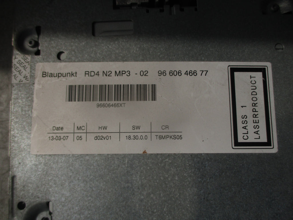 2007 CITROEN C8 MK1 RADIO CD PLAYER STEREO CONTROL HEAD UNIT 9660646677