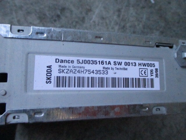 2008 SKODA FABIA MK2 CD RADIO PLAYER UNIT 5J0035161A