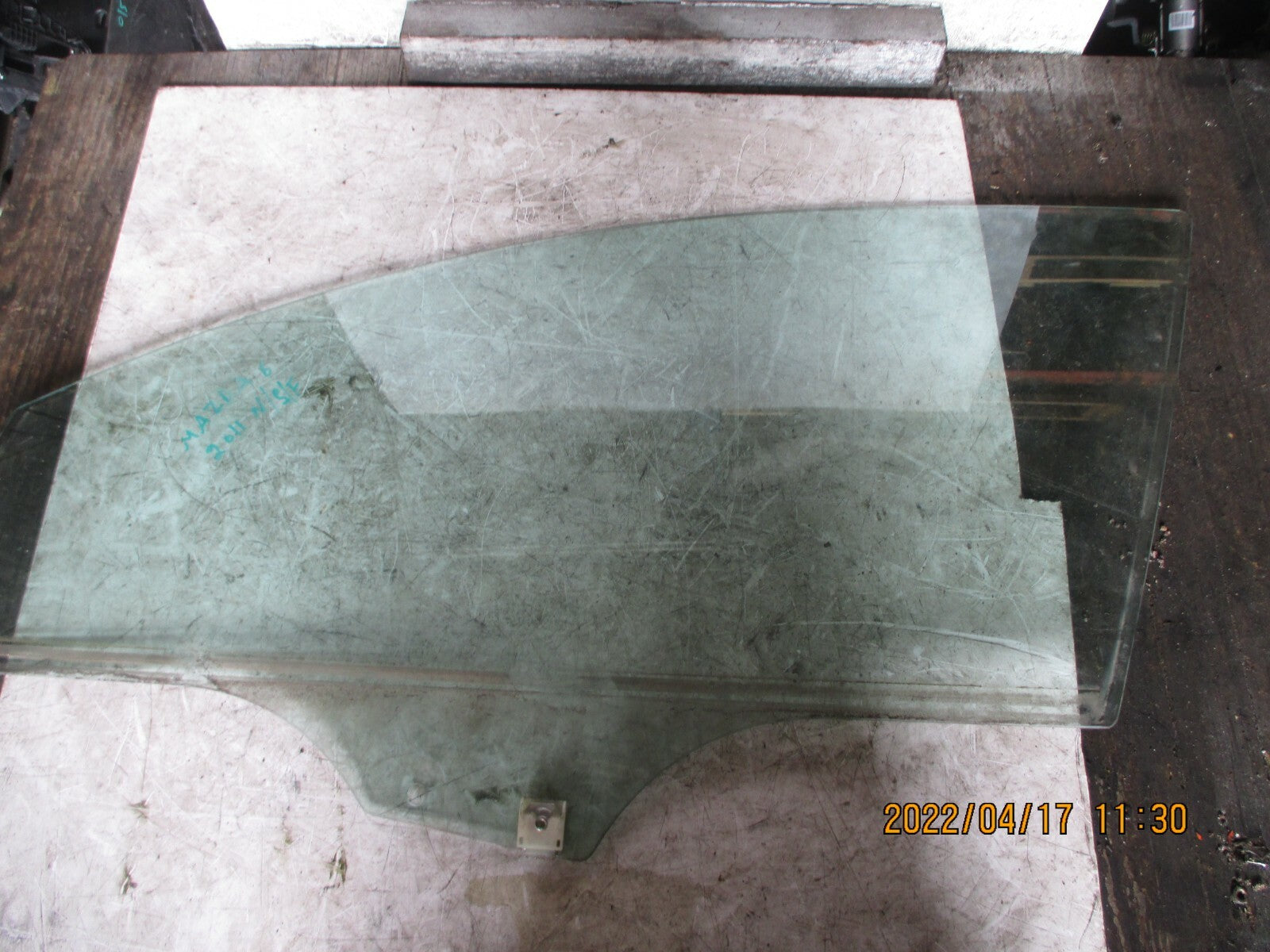MAZDA 6 2011 MK2  NSF FRONT PASSENGER SIDE WINDOW GLASS