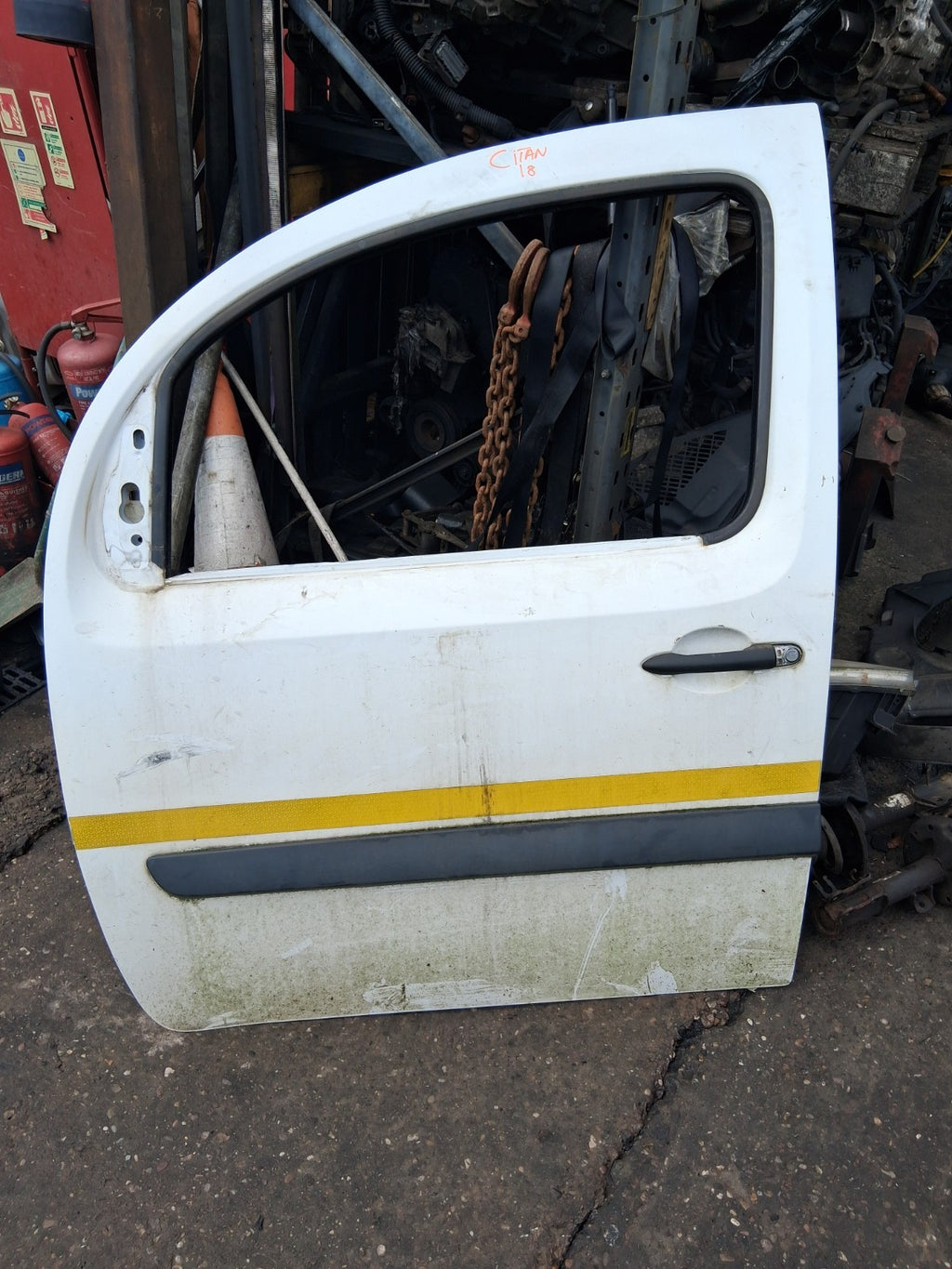2018 MERCEDES BENZ CITAN W415 NSF PASSENGER SIDE FRONT LEFT BARE DOOR WHITE