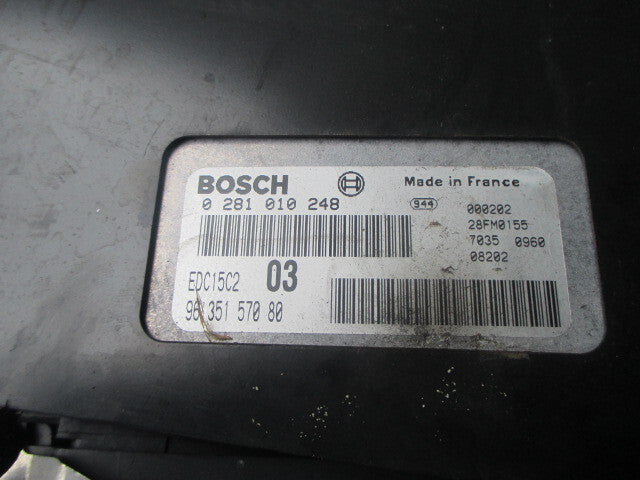2004 PEUGEOT 406 2.0 PETROL ENGINE CONTROL UNIT 9635157080