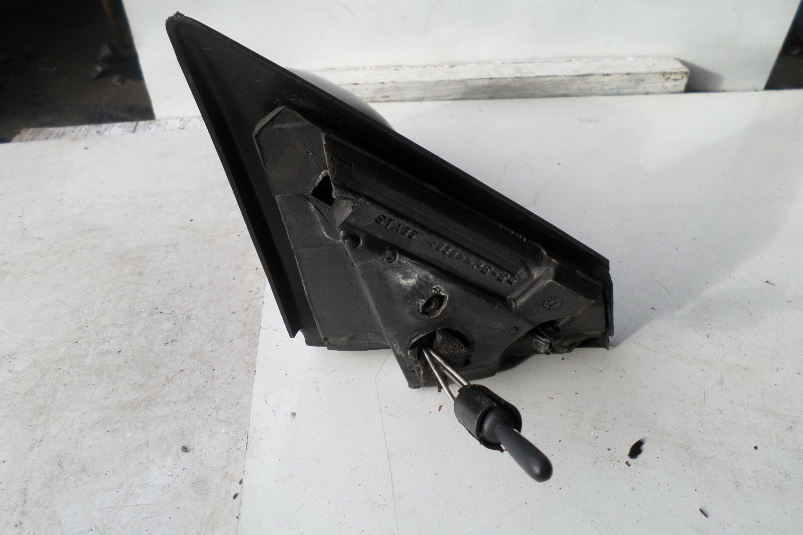 RENAULT MEGANE MK2 2007 NS PASSENGER SIDE MANUAL DOOR WING MIRROR BLACK