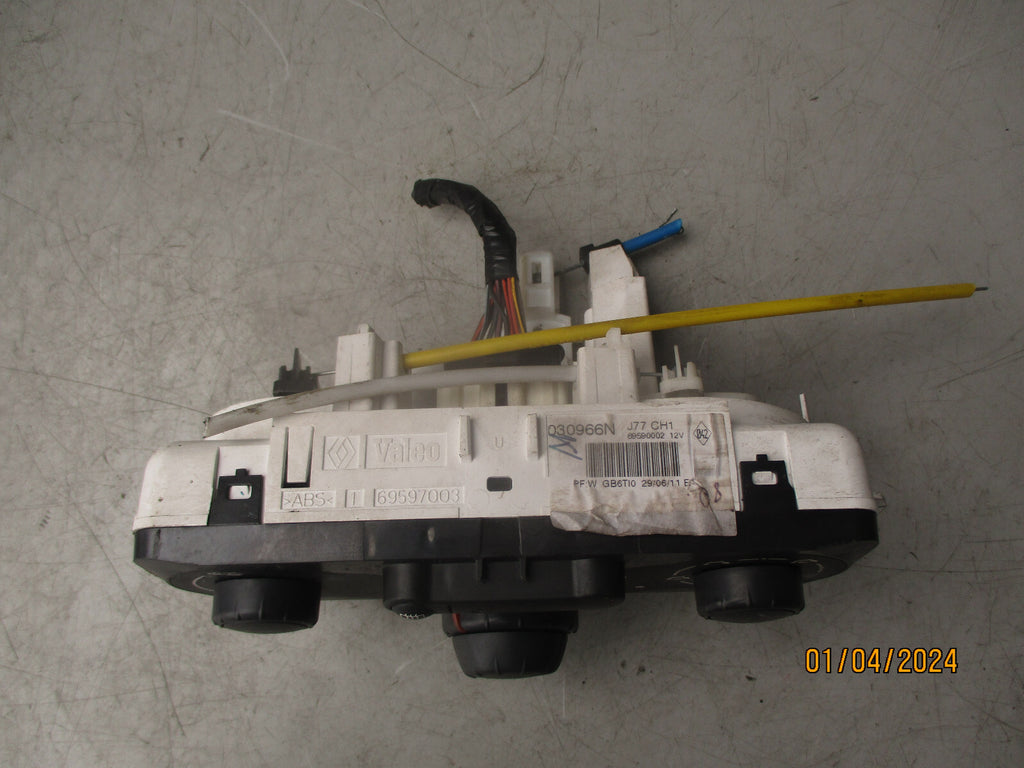2011 RENAULT CLIO HEATER CLIMATE CONTROL SWITCH PANEL 030966N