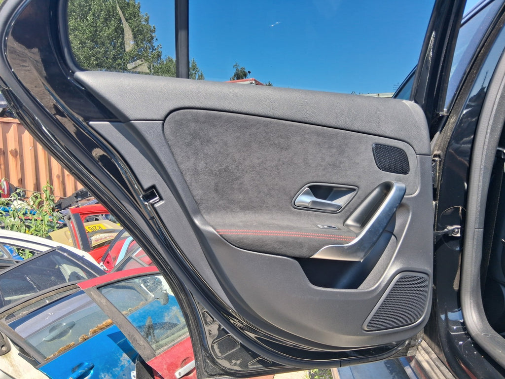 2023 MERCEDES BENZ A CLASS W177 NSR PASSENGER SIDE REAR DOOR CARD RED STITCH