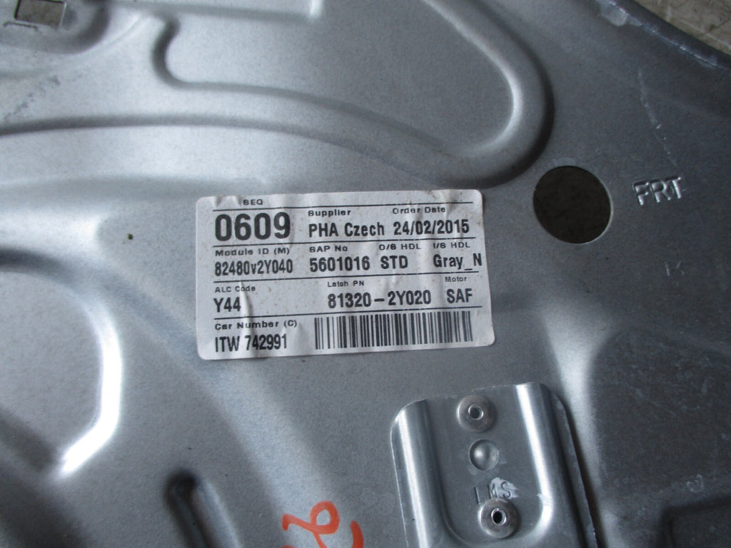 HYUNDAI I40 2012 OSF DRIVER SIDE FRONT WINDOW MOTOR REGULATOR