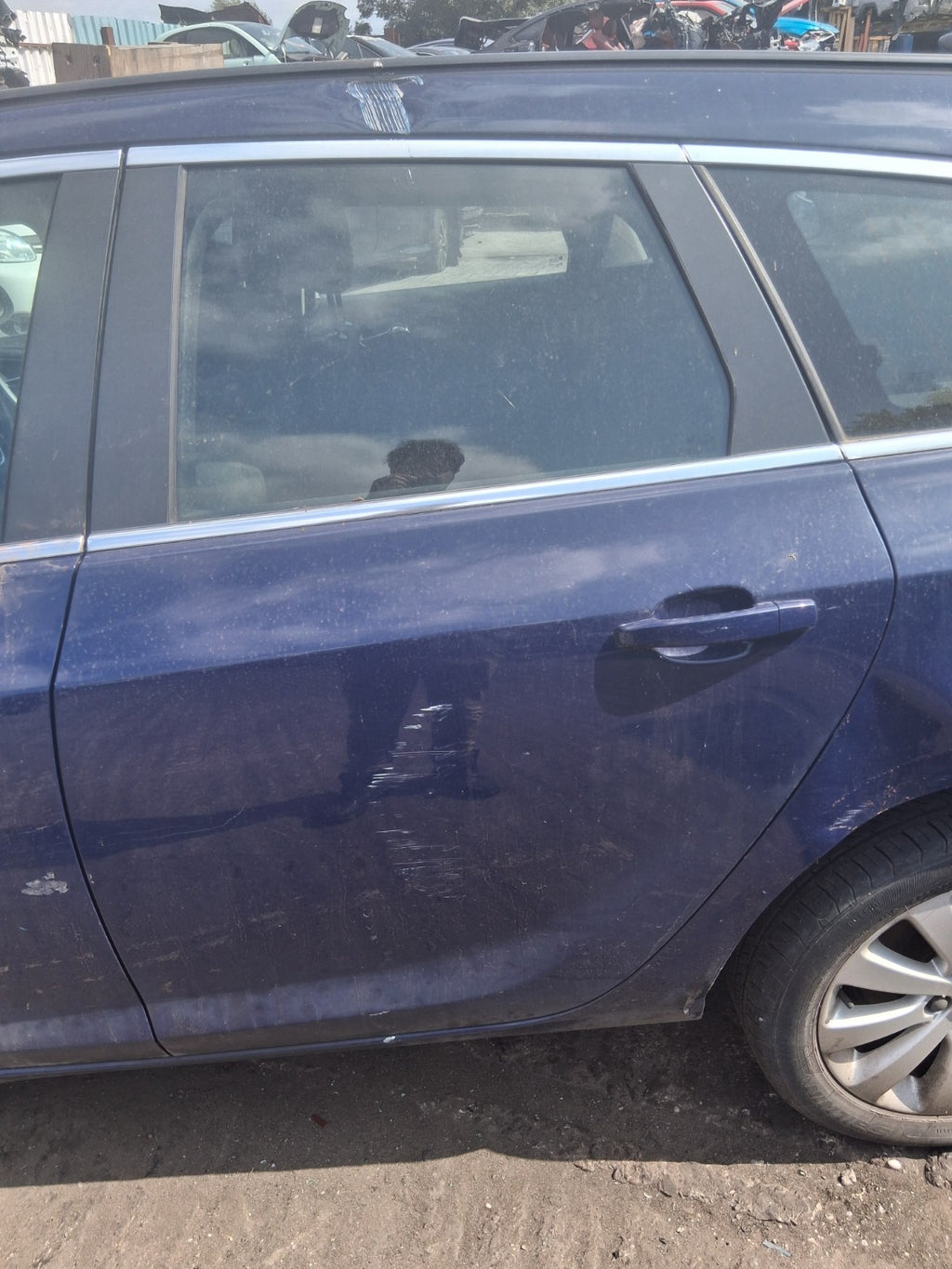 2013 VAUXHALL ASTRA J ESTATE NSR PASSENGER SIDE REAR LEFT COMPLETE DOOR BLUE
