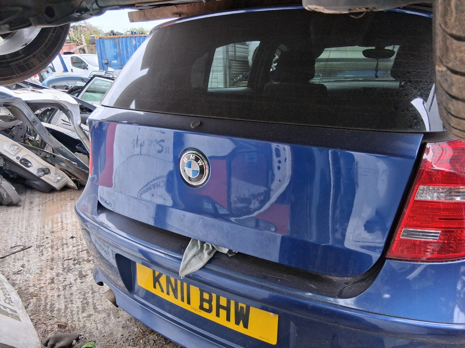 2011 BMW 1 SERIES COMPLETE NSR PASSENGER SIDE REAR LEFT DOOR DEEP SEA BLUE A76