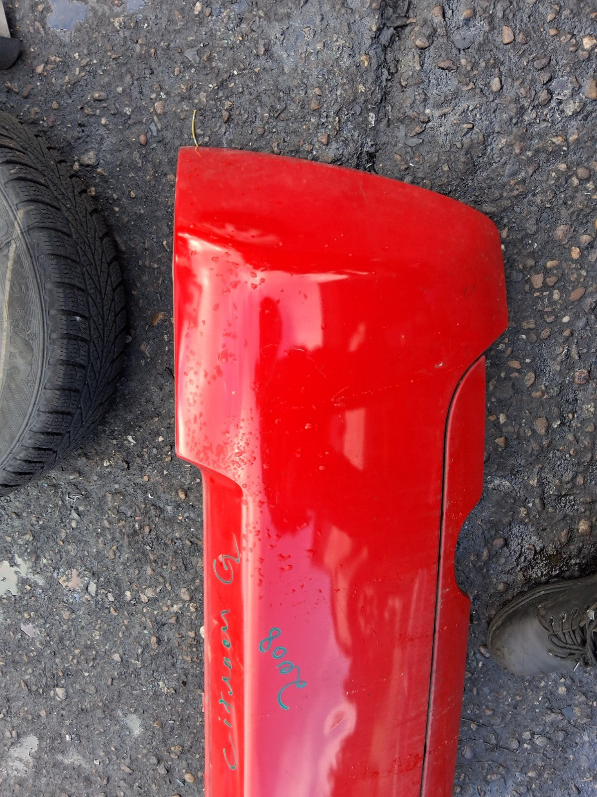 2008 CITROEN C2 COMPLETE REAR LOWER BUMPER RED