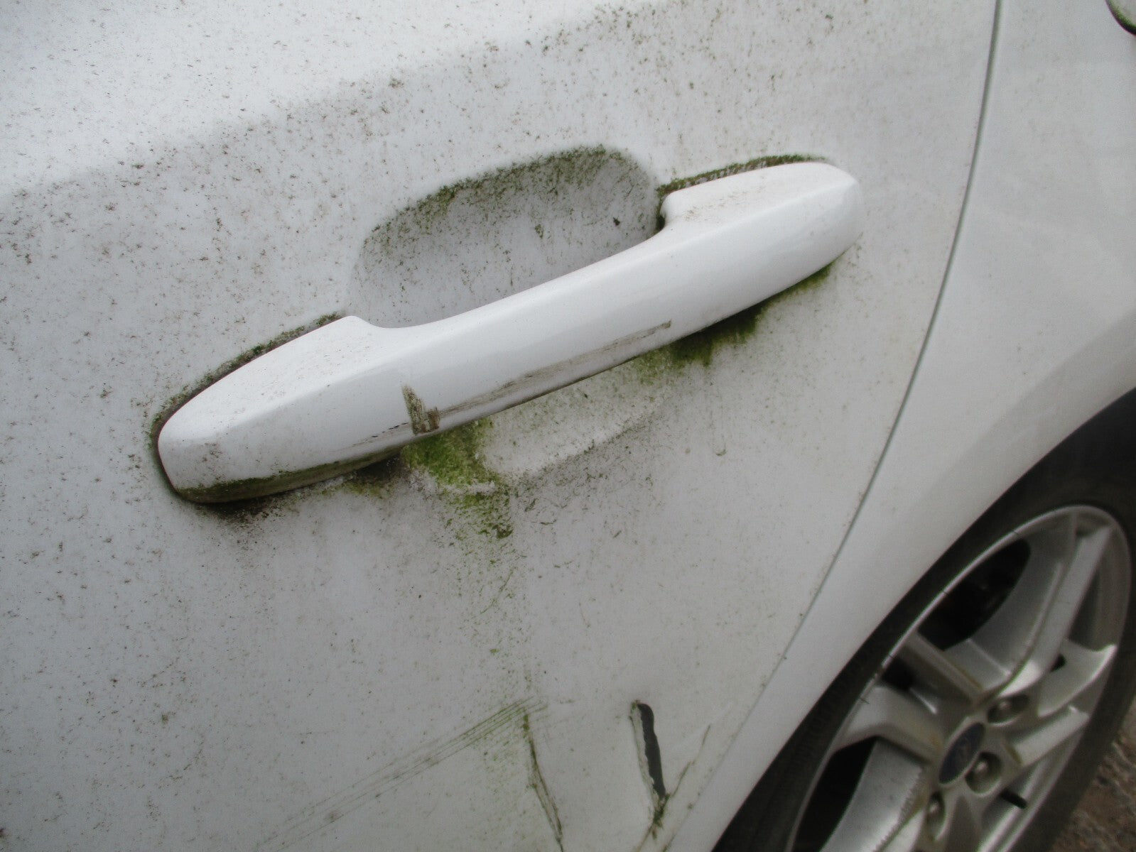 FORD FOCUS MK4 2021 NSR PASSENGER SIDE REAR EXTERIOR DOOR HANDLE FROZEN WHITE 5J