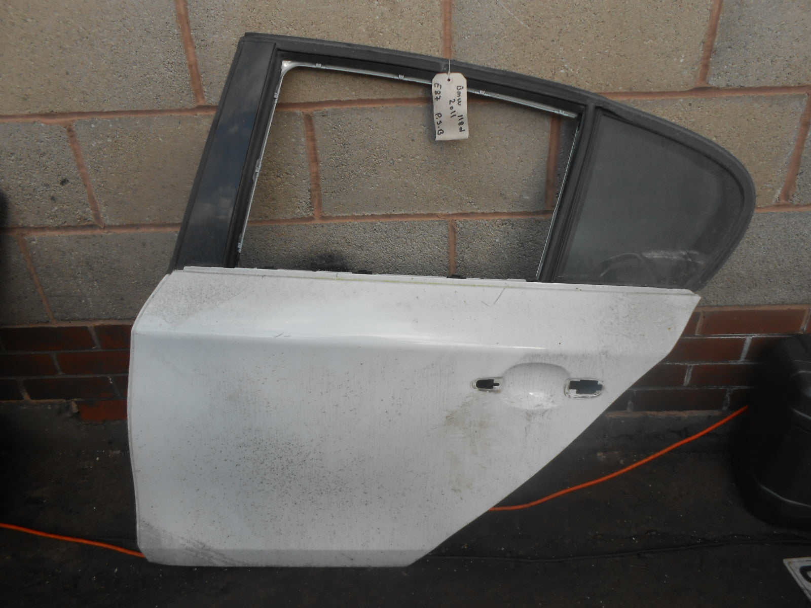 BMW 1 SERIES E87 (MK1) 2011 NSR PASSENGER SIDE REAR BARE DOOR SHELL WHITE