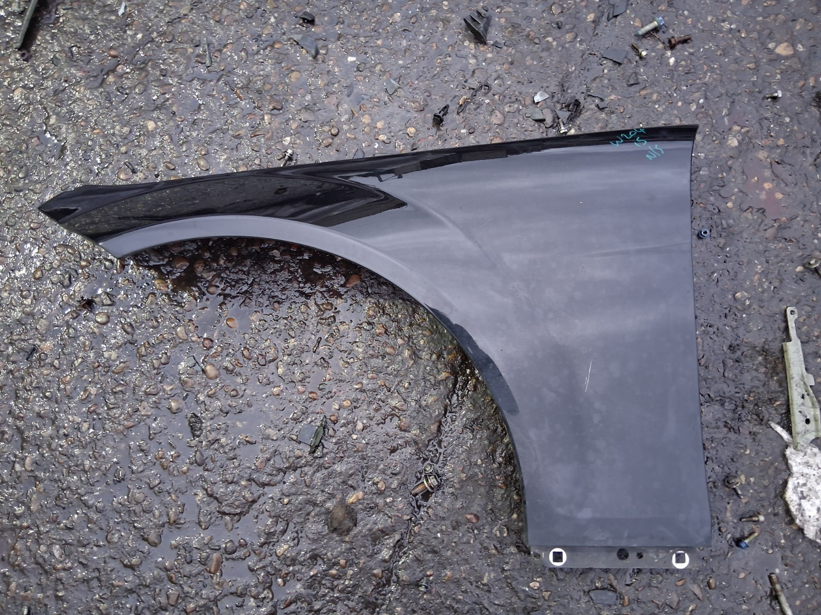2015 MERCEDES W204 C CLASS NSF PASSENGER SIDE FRONT LEFT WING PANEL BLACK