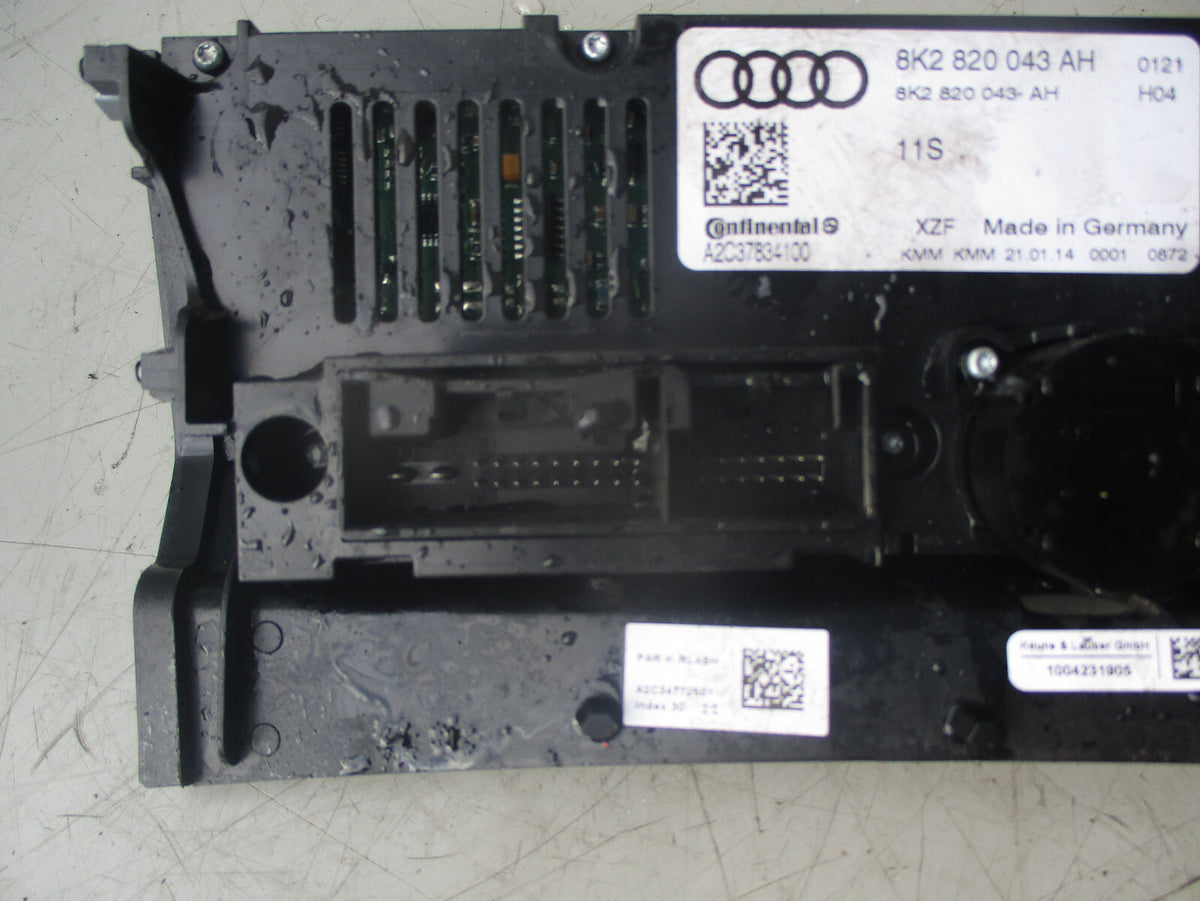 AUDI A4 B8 2013 HEATER CLIMATE CONTROL UNIT 8K2820043AH