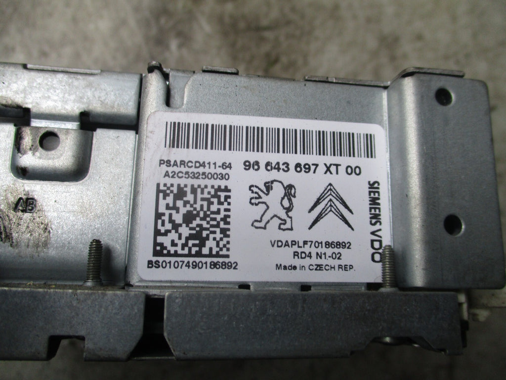 2007 PEUGEOT EXPERT MK2 CD RADIO MEDIA PLAYER UNIT 96643697XT
