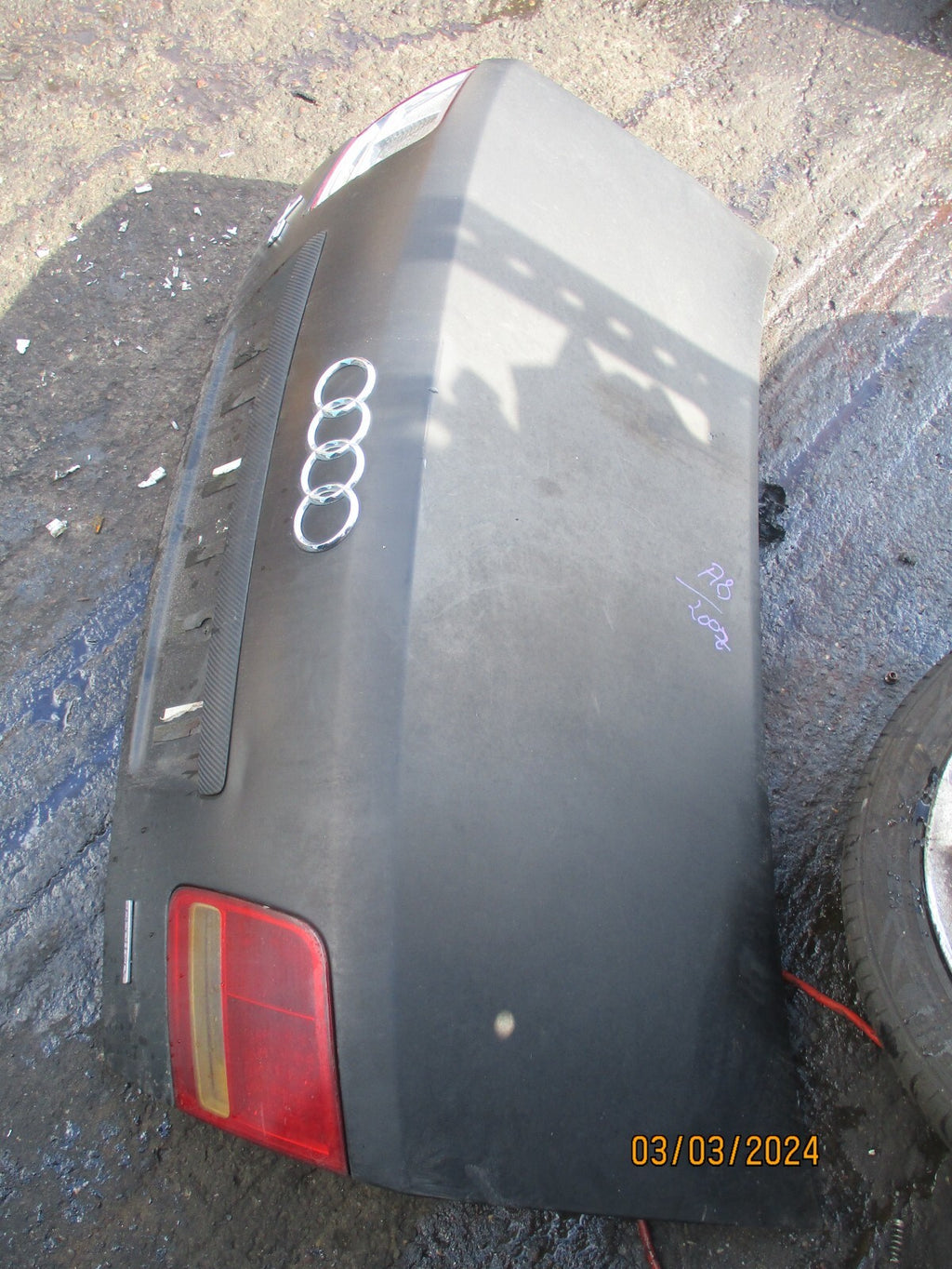 AUDI A8 D3 4E 2008 SALOON REAR COMPLETE TAILGATE BOOTLID MATT BLACK