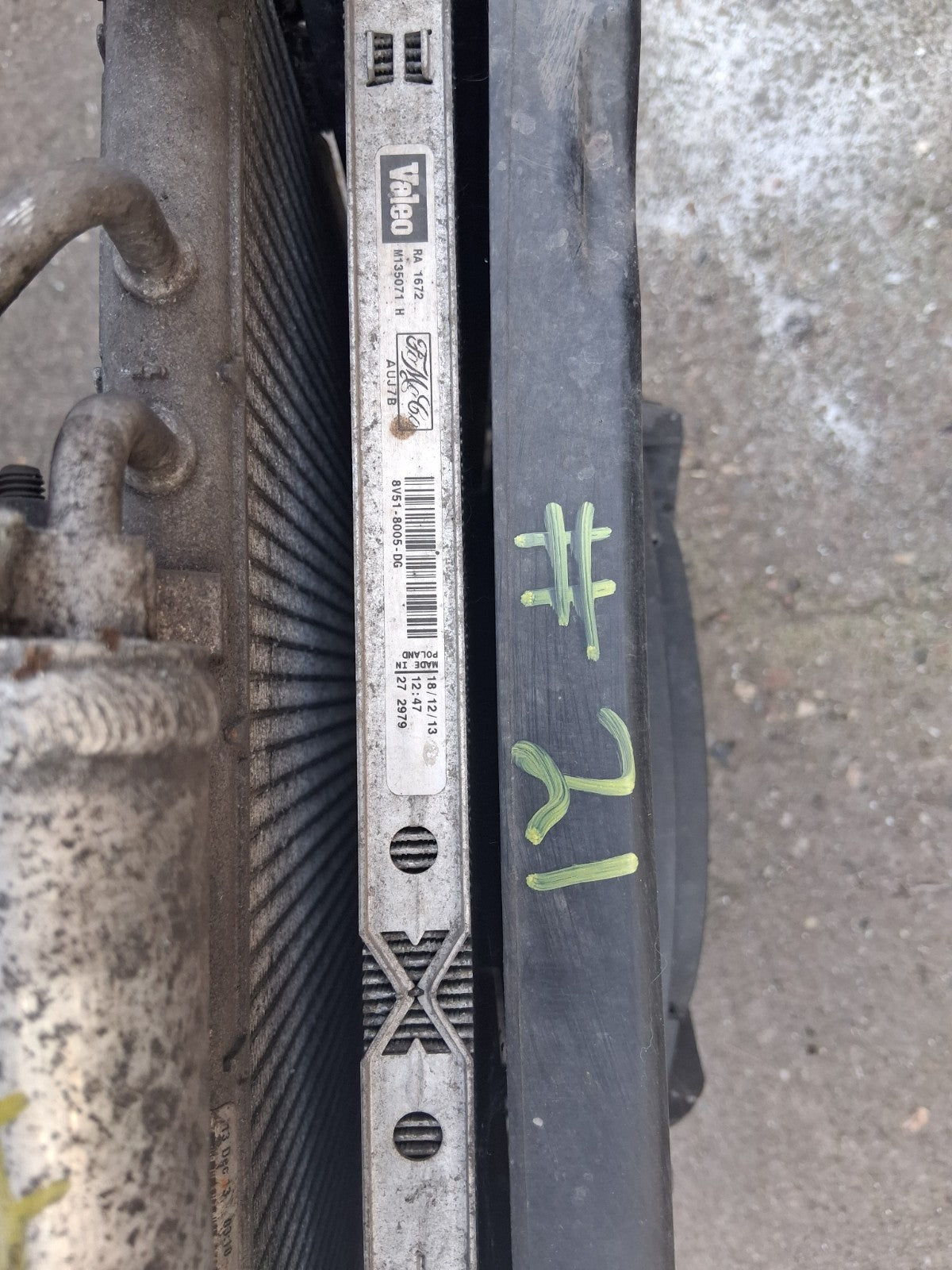 2013 FORD FIESTA MK7 1.5 DIESEL RADIATOR RAD PACK 8V518005DG