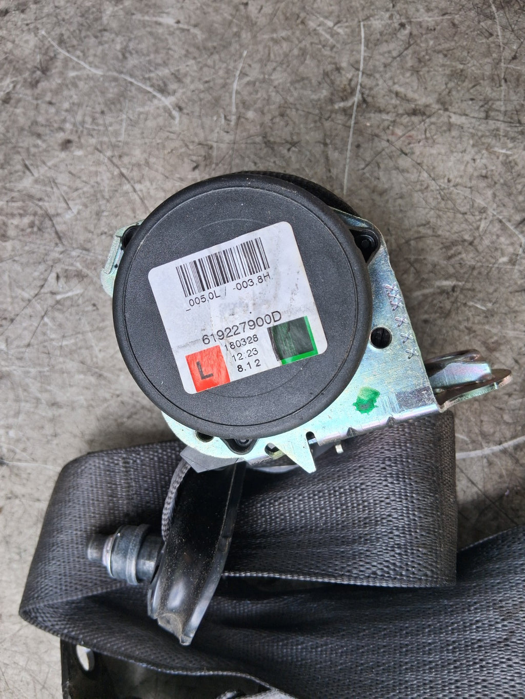 2015 FORD FIESTA MK8 NSR PASSENGER SIDE REAR LEFT SEAT BELT 619227900D