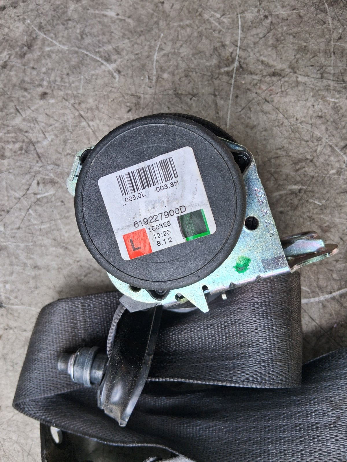 2015 FORD FIESTA MK8 NSR PASSENGER SIDE REAR LEFT SEAT BELT 619227900D
