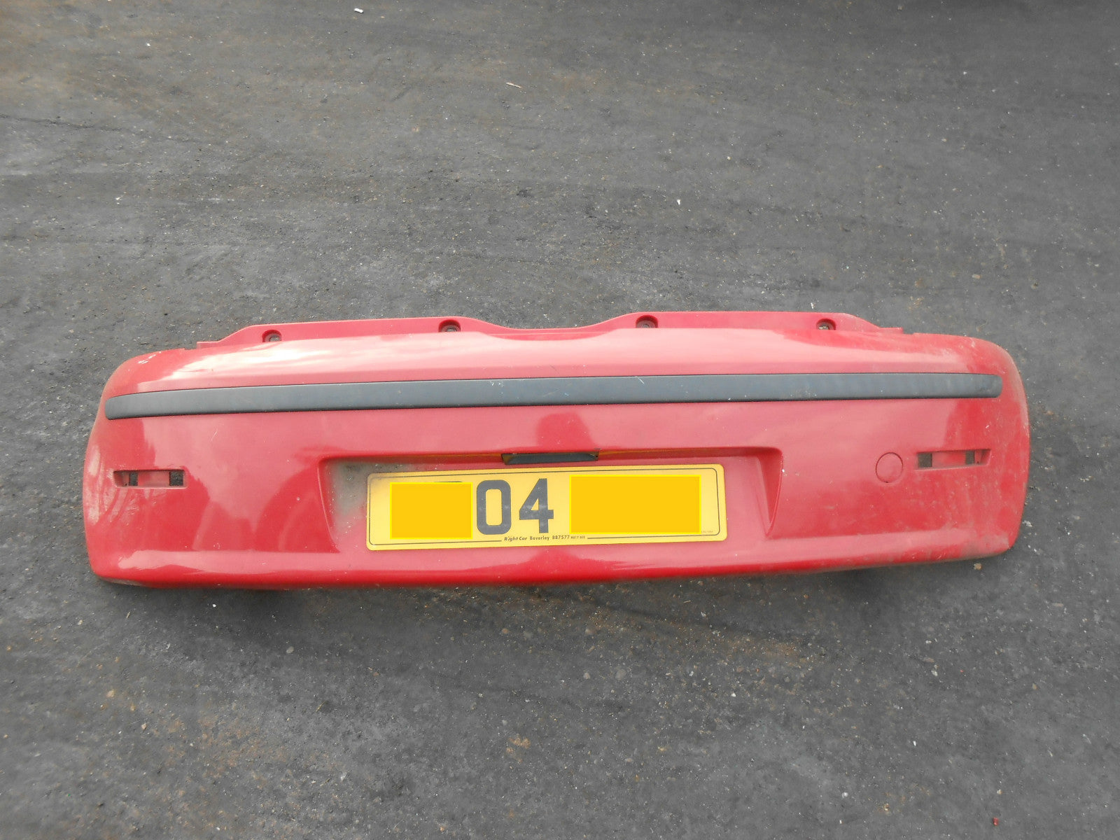FIAT PUNTO MK2 2004 FACELIFT REAR BACK PLASTIC BUMPER RED