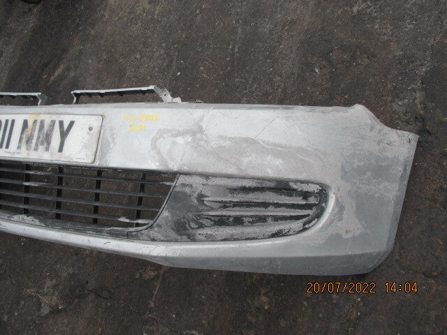 VW VOLKSWAGEN GOLF S 2011 FRONT BUMPER SILVER