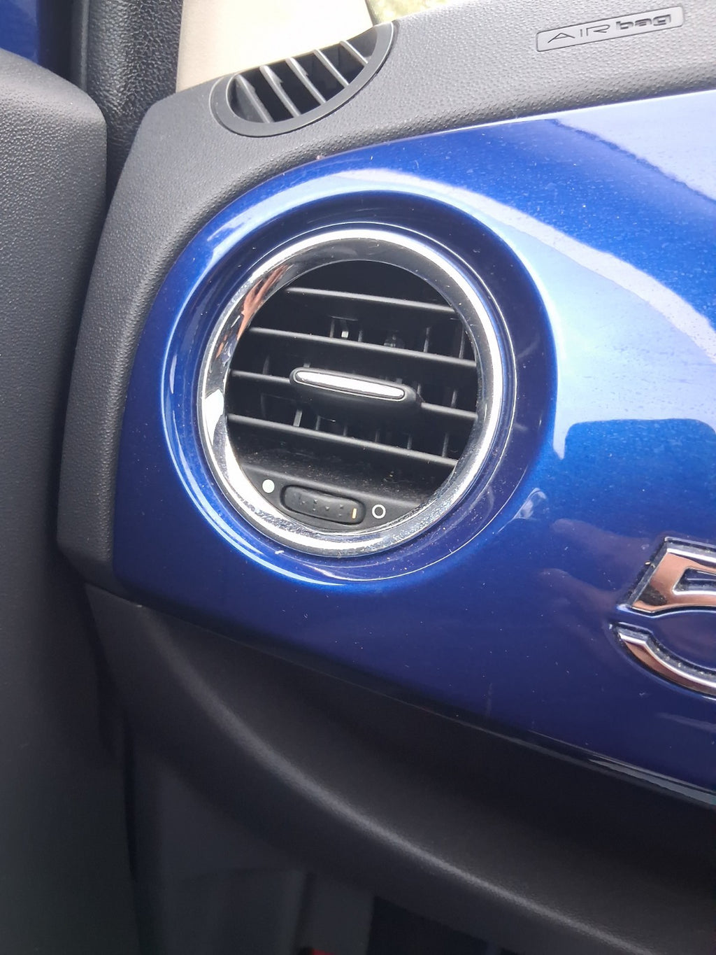 2010 FIAT 500 LOUNGE MK1 NSF PASSENGER SIDE FRONT LEFT AIR VENT