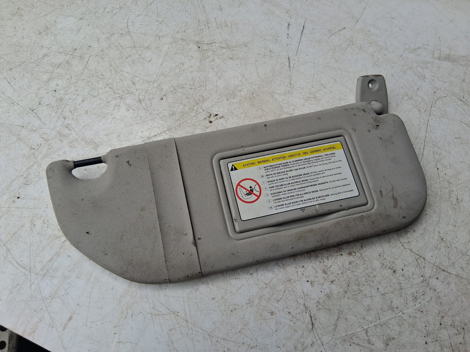 2008 CITROEN C1 MK1 OSF DRIVER SIDE FRONT INTERIOR SUN VISOR SHADE