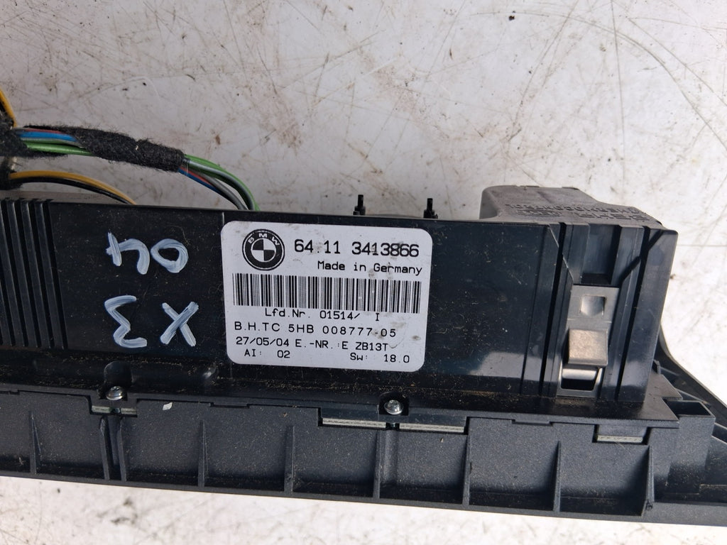 2004 BMW X3 E83 HEATER CLIMATE CONTROL SWITCH PANEL 3413866
