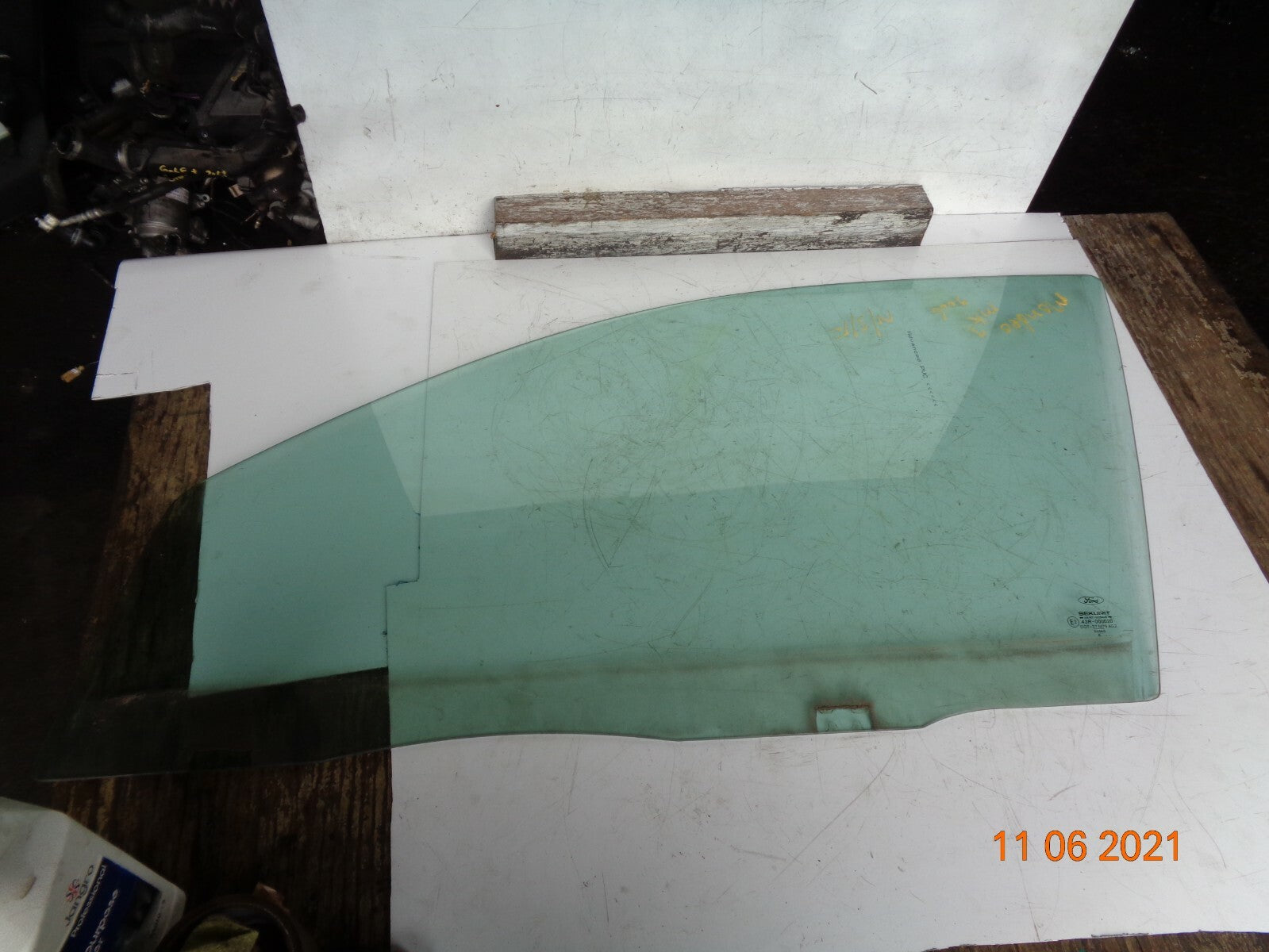 FORD MONDEO MK3 2006 NSF PASSENGER SIDE FRONT WINDOW GLASS 43R-000020