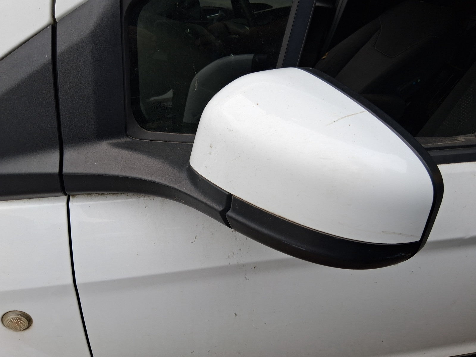 2015 FORD TRANSIT COURIER MK1 NSF PASSENGER FRONT MANUALFOLD WING MIRROR WHITE